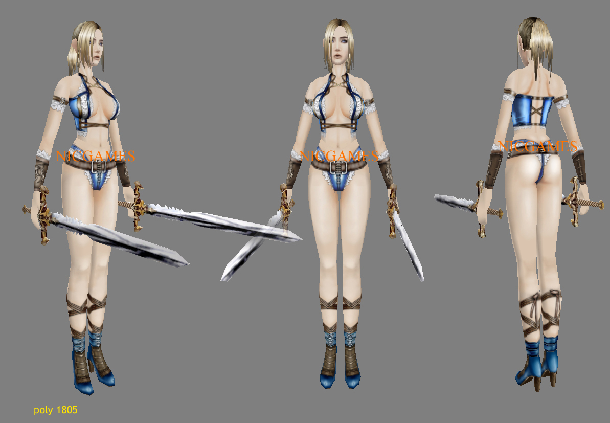 폴리곤 여자캐릭터 - 3D Gallery - CGlink